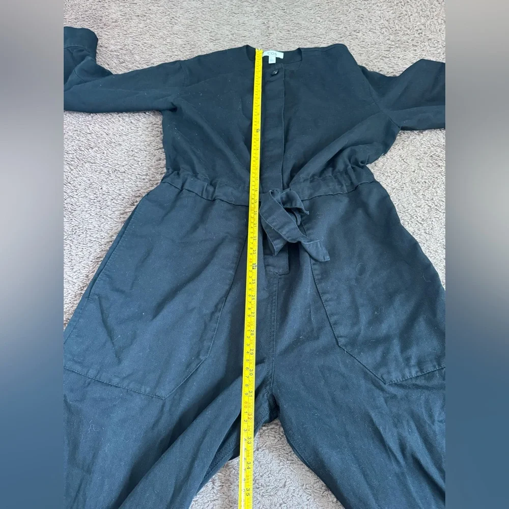 COS Black Long Sleeve Belted Jumpsuit Oversized Size XS - Picture 7 of 12